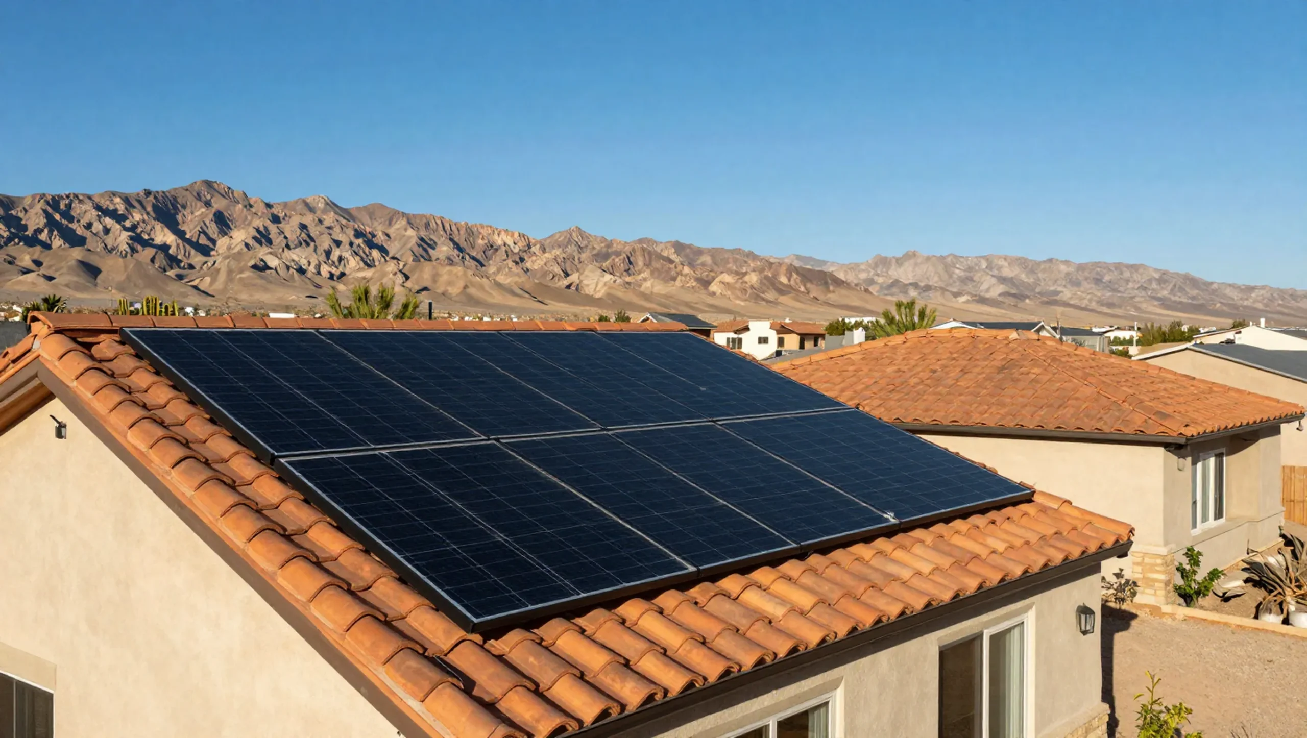 Solar panels on Nevada home